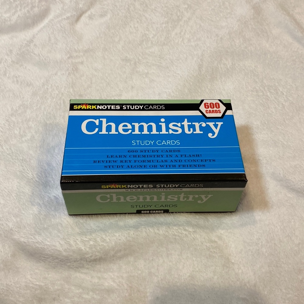 2/$10 NEW Sparknotes Chemistry Study Cards 600 cards